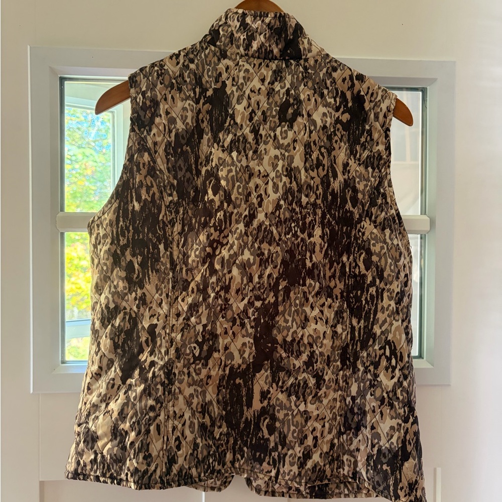 Christopher & Banks Leopard Print Quilted Jacket - Picture 3 of 3